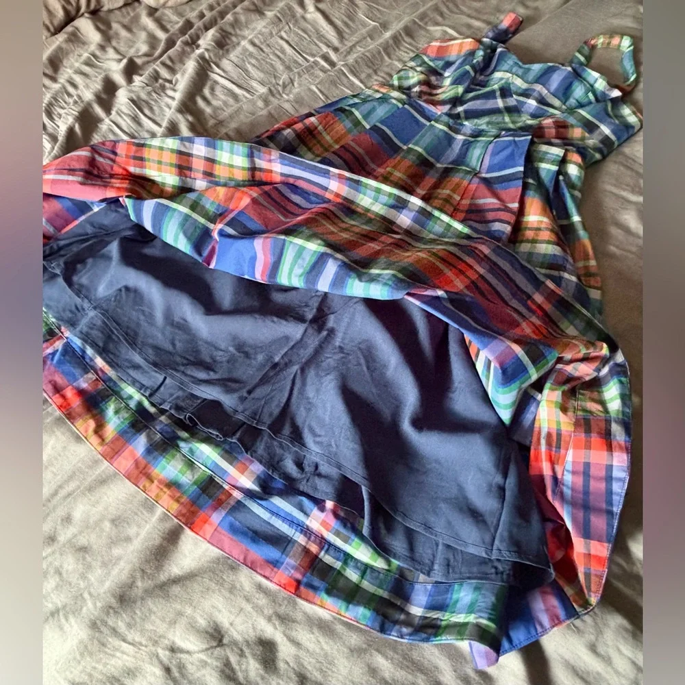 Anthropologie Multicolor Plaid Midi Dress - Blue, Green, Red - Picture 15 of 15